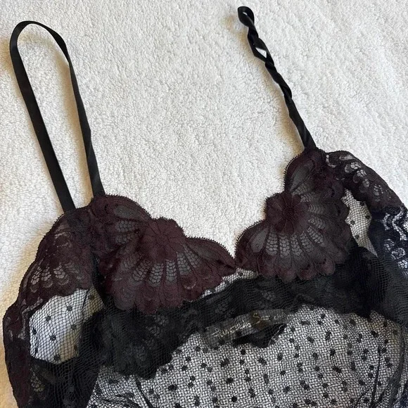 vintage black lace cami top - Picture 3 of 5